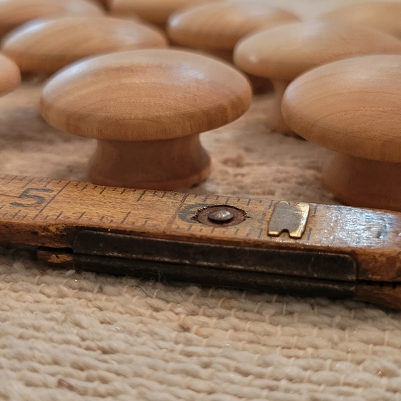 Wood Door Pulls Knobs Lot 41 pieces Different Sizes Wooden Cabinets - Picture 11 of 13